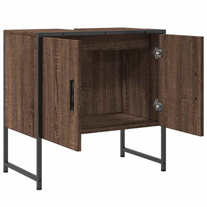 vidaXL Waschbeckenunterschrank Braun Eichen-Optik 60x33x60 cm