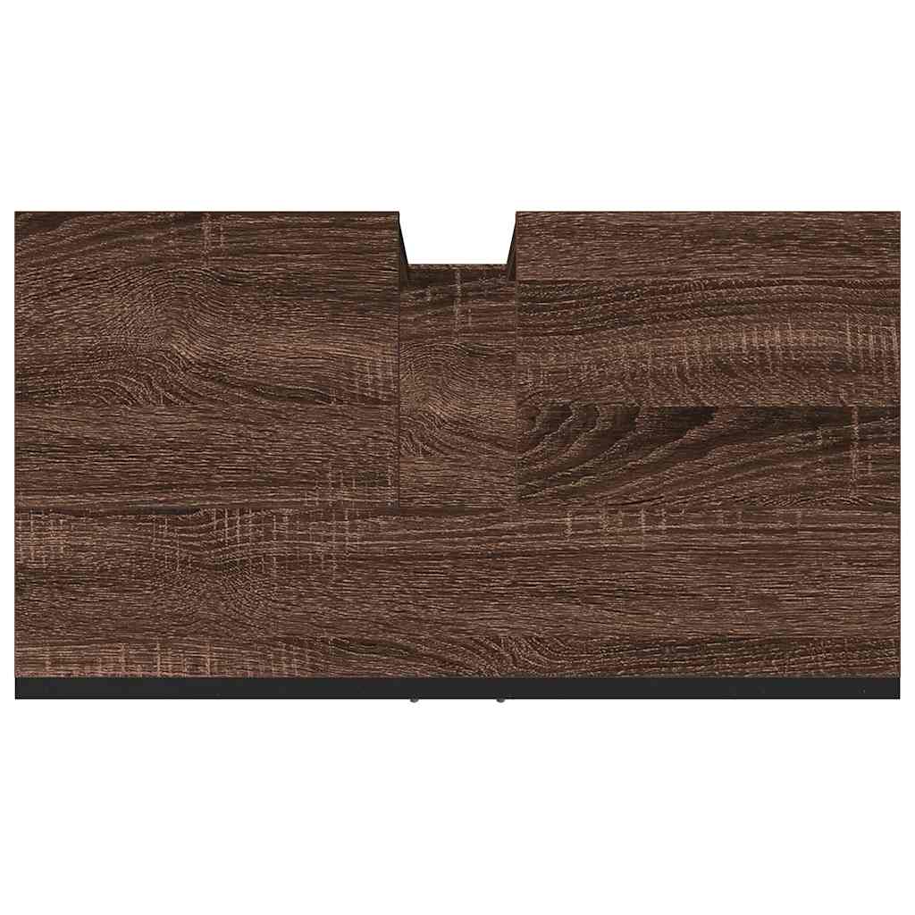 vidaXL Waschbeckenunterschrank Braun Eichen-Optik 60x33x60 cm