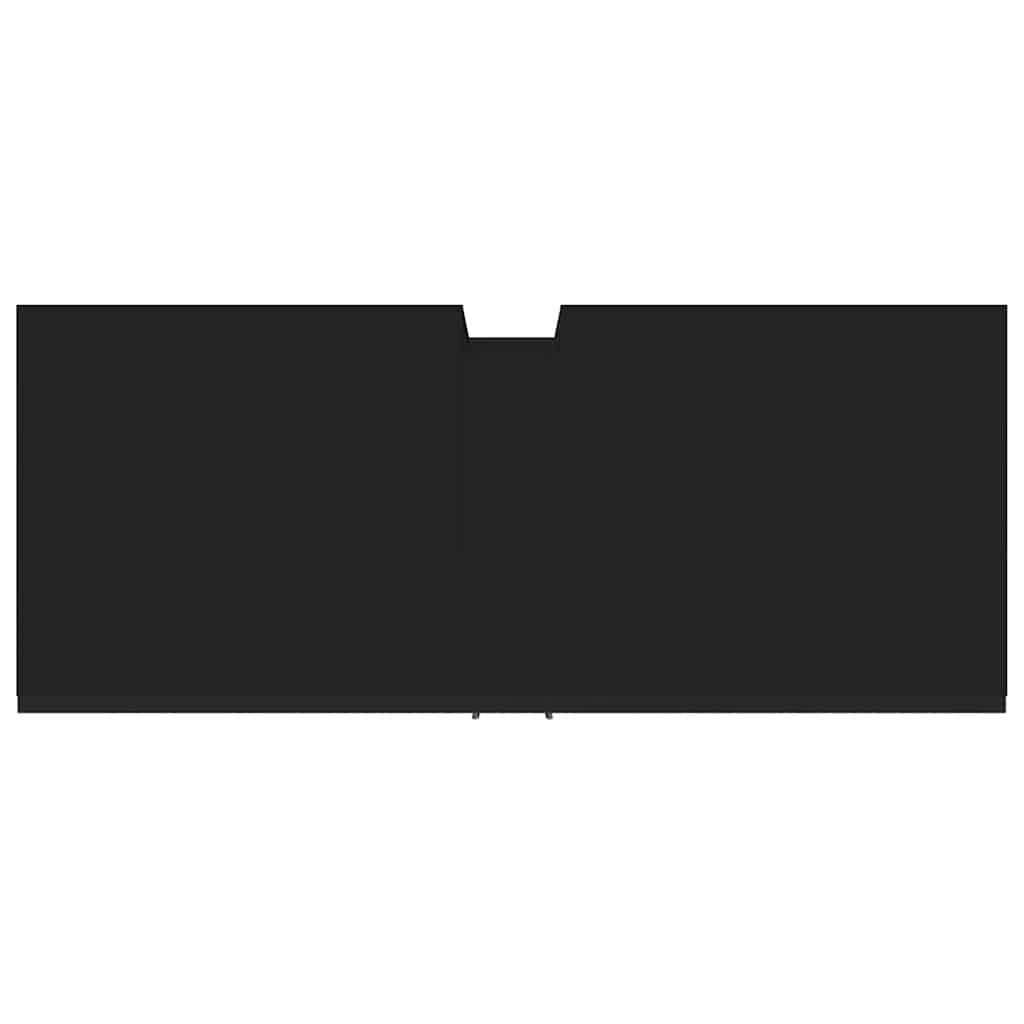 Waschbeckenunterschrank Schwarz 80x33x60 cm Holzwerkstoff