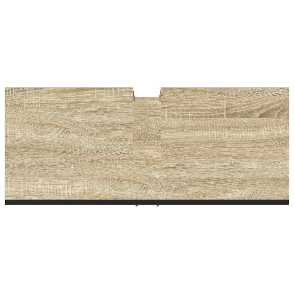 vidaXL Waschbeckenunterschrank Sonoma-Eiche 80x33x60 cm Holzwerkstoff