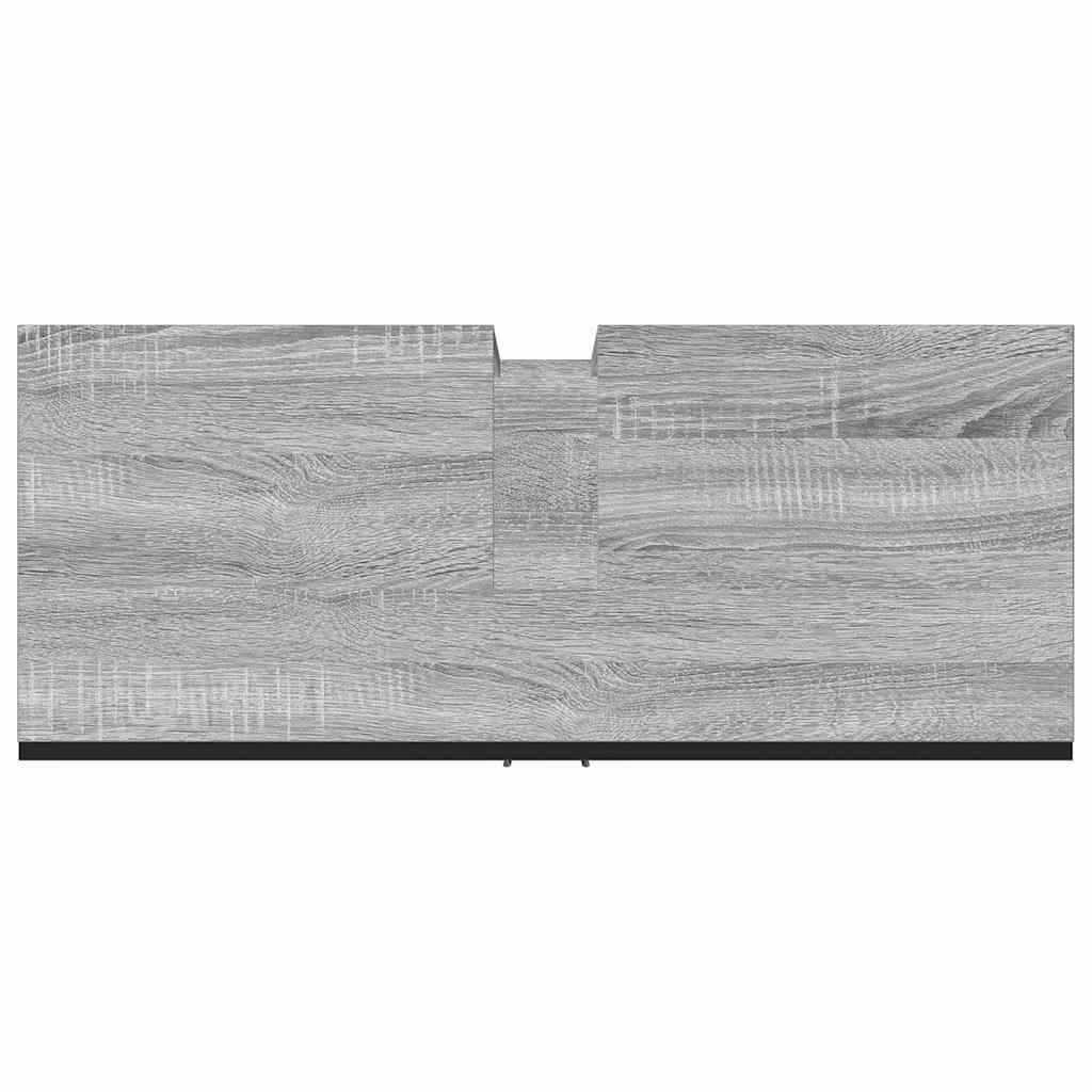 vidaXL Waschbeckenunterschrank Grau Sonoma 80x33x60 cm Holzwerkstoff