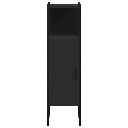 vidaXL Badschrank Schwarz 33x33x120,5 cm Holzwerkstoff