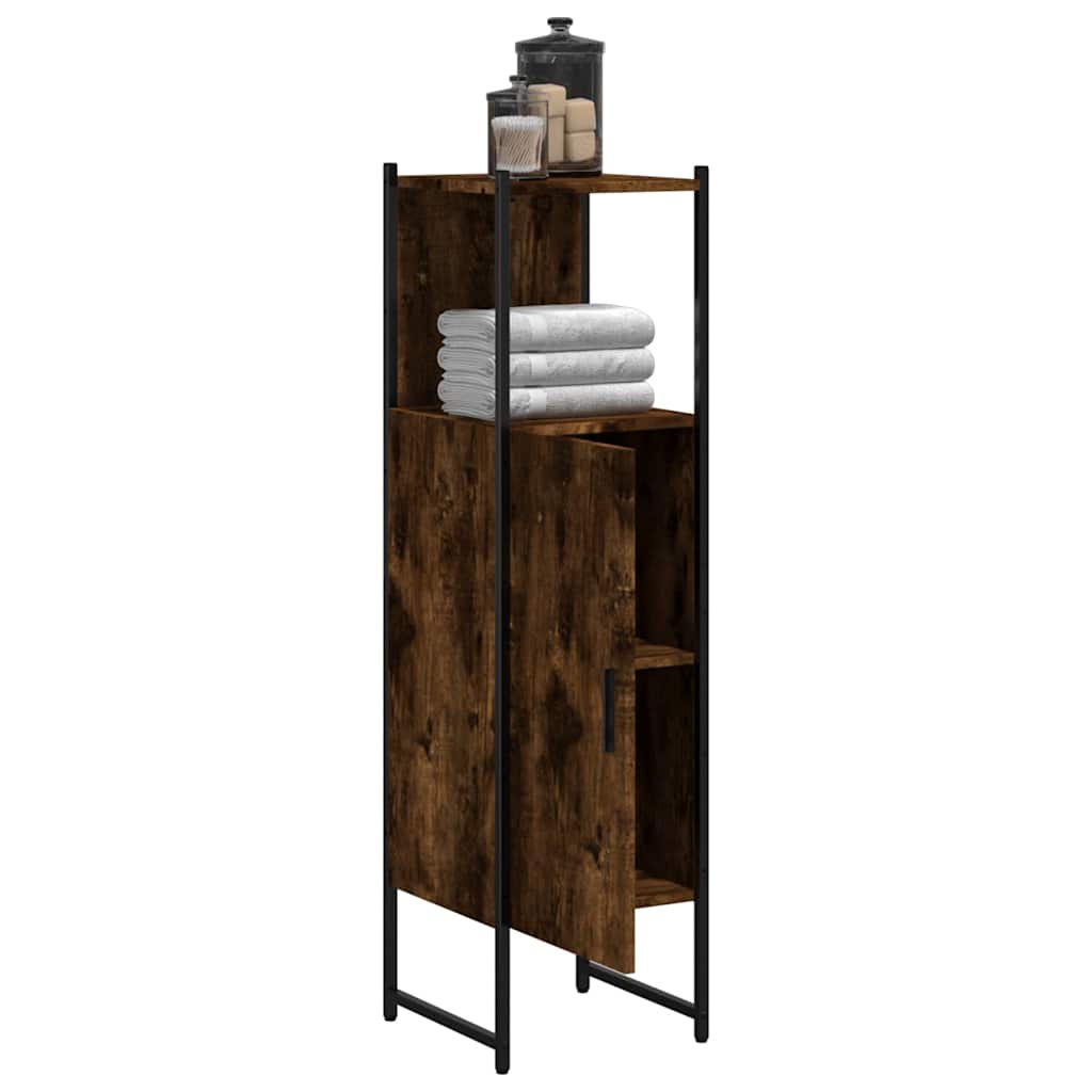 vidaXL Badschrank Räuchereiche 33x33x120,5 cm Holzwerkstoff