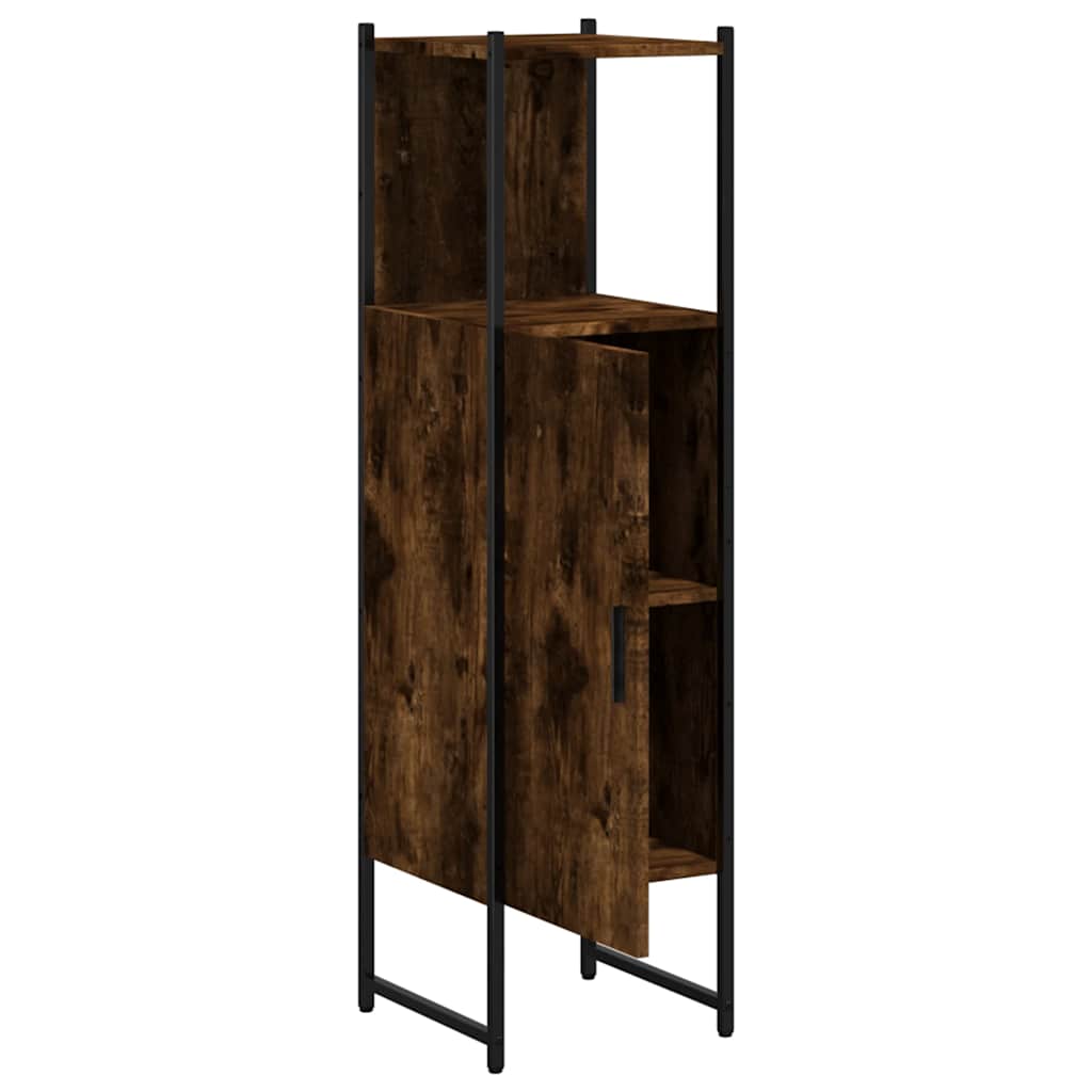 vidaXL Badschrank Räuchereiche 33x33x120,5 cm Holzwerkstoff