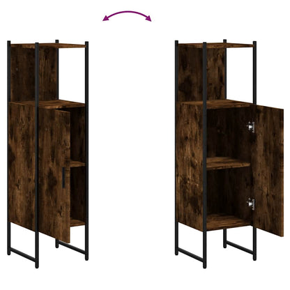 vidaXL Badschrank Räuchereiche 33x33x120,5 cm Holzwerkstoff