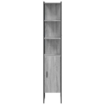 vidaXL Badschrank Grau Sonoma 33x33x185,5 cm Holzwerkstoff