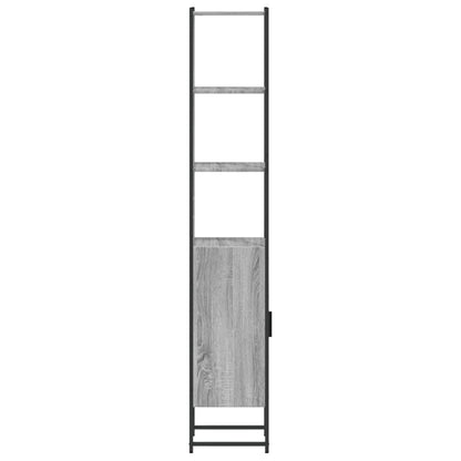 vidaXL Badschrank Grau Sonoma 33x33x185,5 cm Holzwerkstoff