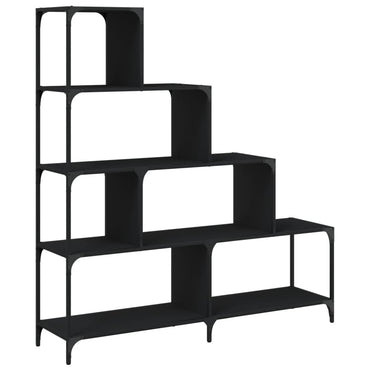vidaXL Bücherregal 4 Etagen Schwarz 139x33,5x149 cm Holzwerkstoff