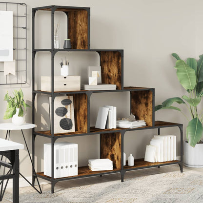 vidaXL Bücherregal 4 Etagen Räuchereiche 139x33,5x149 cm Holzwerkstoff