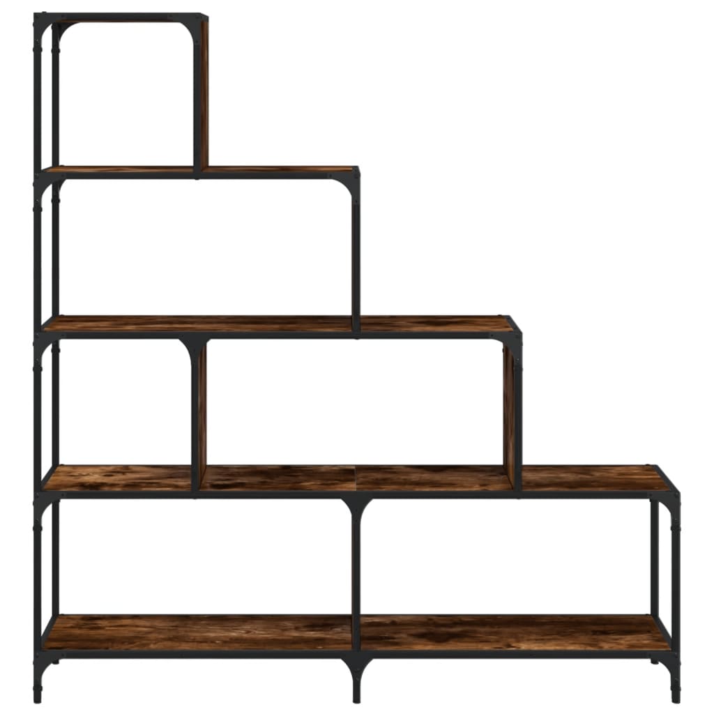 vidaXL Bücherregal 4 Etagen Räuchereiche 139x33,5x149 cm Holzwerkstoff
