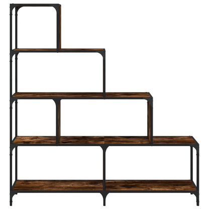 vidaXL Bücherregal 4 Etagen Räuchereiche 139x33,5x149 cm Holzwerkstoff