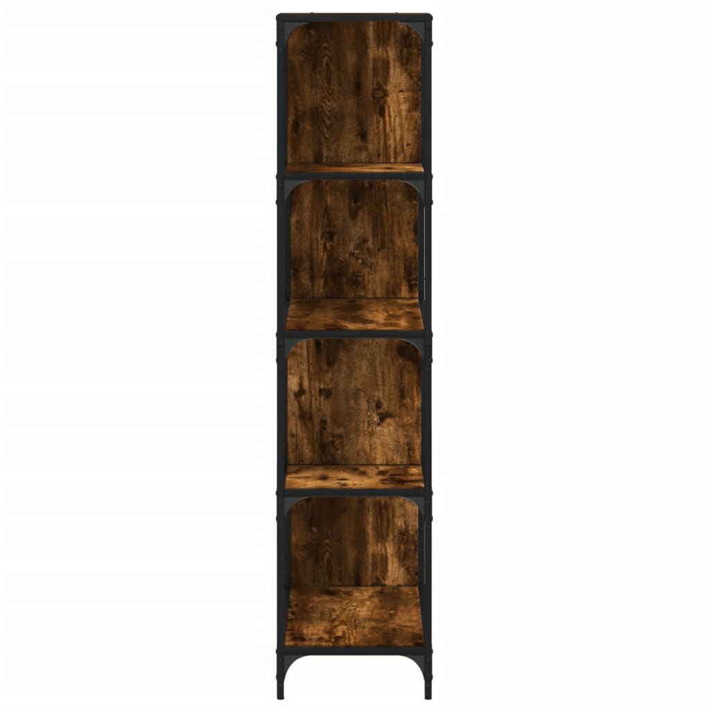vidaXL Bücherregal 4 Etagen Räuchereiche 139x33,5x149 cm Holzwerkstoff