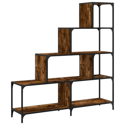 vidaXL Bücherregal 4 Etagen Räuchereiche 139x33,5x149 cm Holzwerkstoff