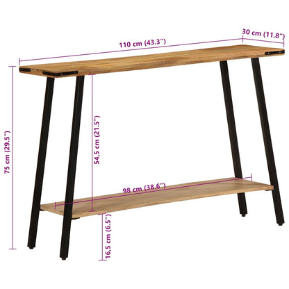 vidaXL Konsolentisch 110x30x75 cm Massivholz Mango
