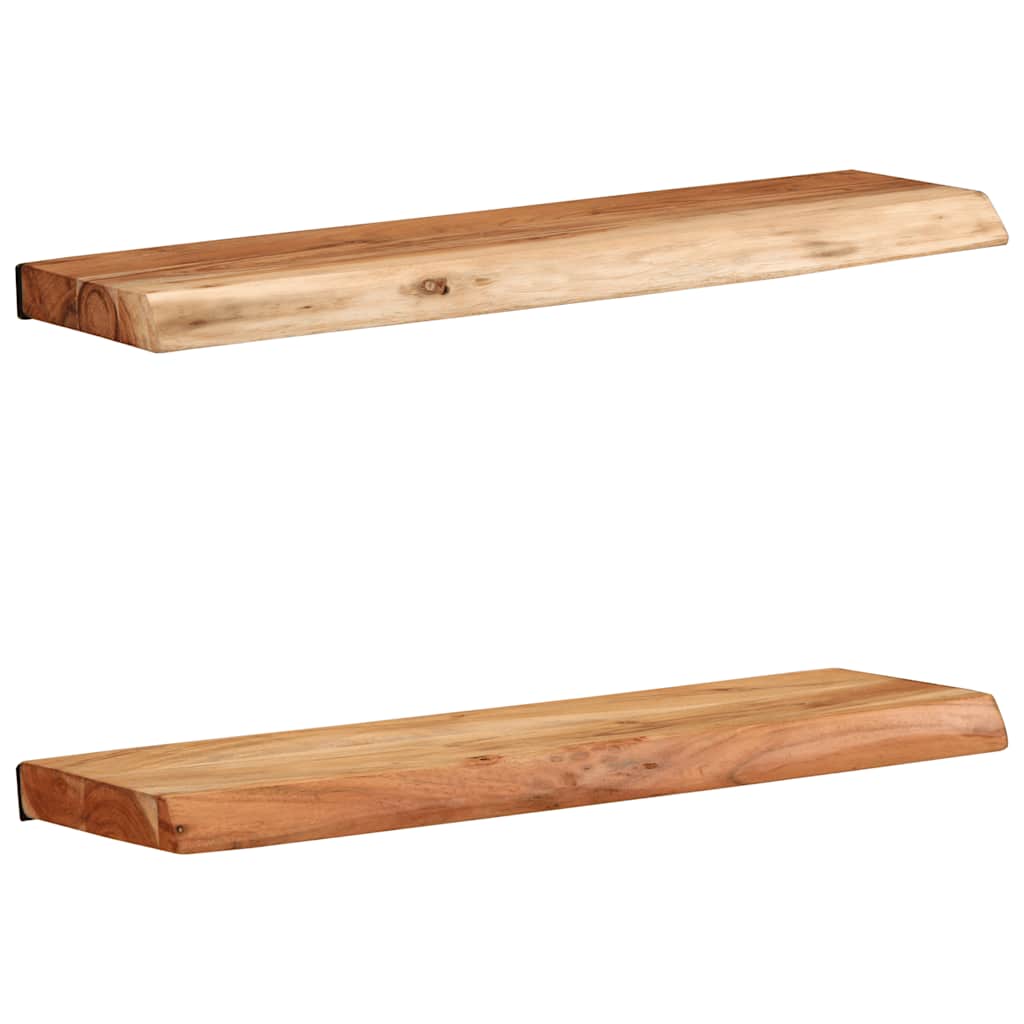 vidaXL Wandregale 2 Stk. 60x20x3,5 cm Massivholz Akazie