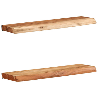 vidaXL Wandregale 2 Stk. 60x20x3,5 cm Massivholz Akazie