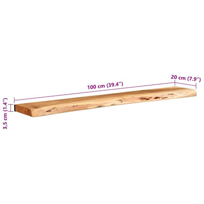 vidaXL Wandregale 2 Stk. 100x20x3,5 cm Massivholz Akazie