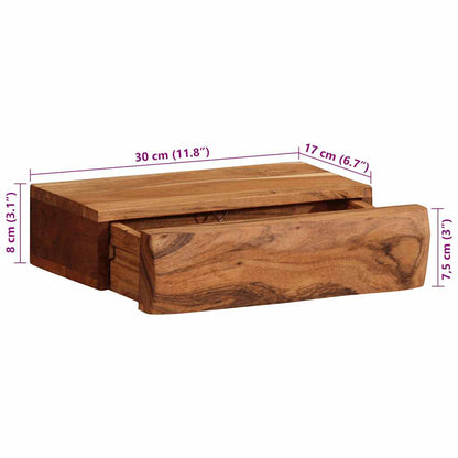 vidaXL Wandregale 2 Stk. 30x17x8 cm Massivholz Akazie