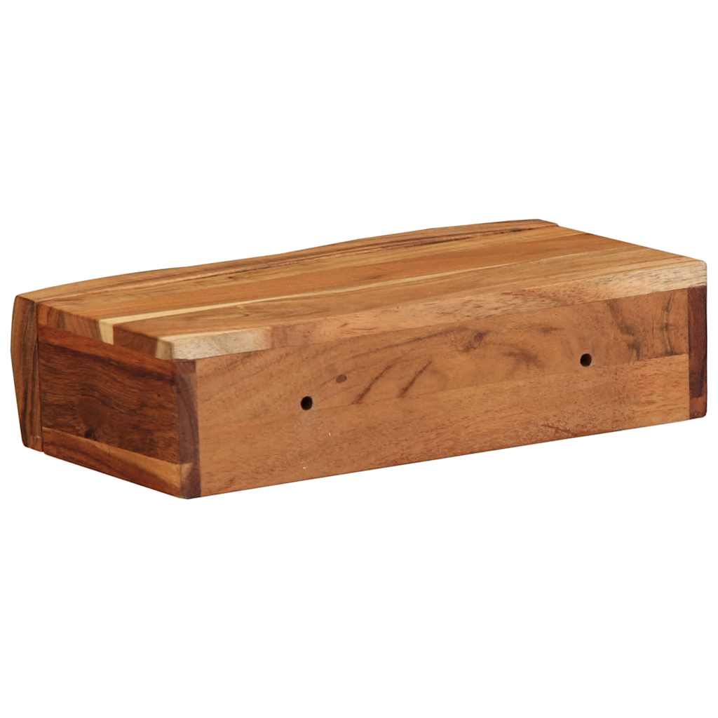 vidaXL Wandregale 2 Stk. 30x17x8 cm Massivholz Akazie
