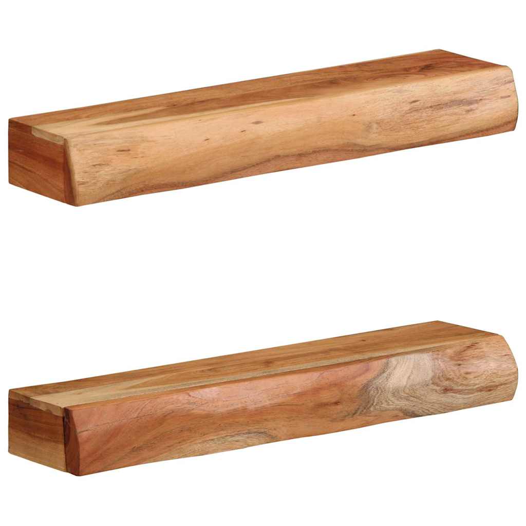 vidaXL Wandregale 2 Stk. 60x17x8 cm Massivholz Akazie