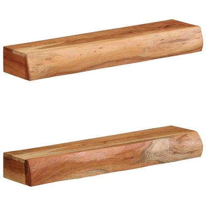 vidaXL Wandregale 2 Stk. 60x17x8 cm Massivholz Akazie