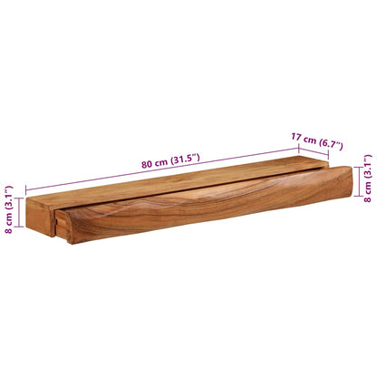 vidaXL Étagères murales 2 pcs 80x17x8 cm Bois d'acacia massif