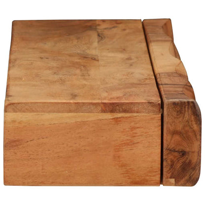 vidaXL Étagères murales 2 pcs 80x17x8 cm Bois d'acacia massif