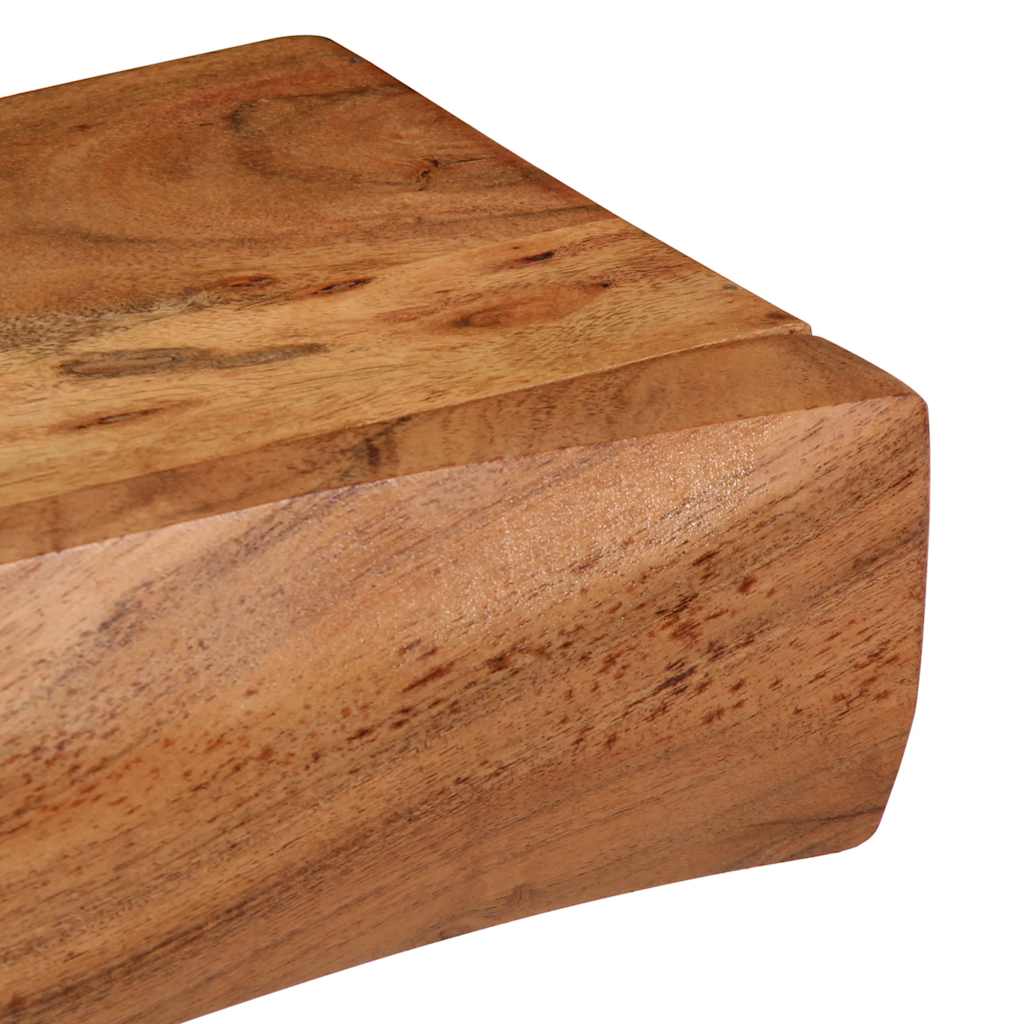 vidaXL Étagères murales 2 pcs 80x17x8 cm Bois d'acacia massif