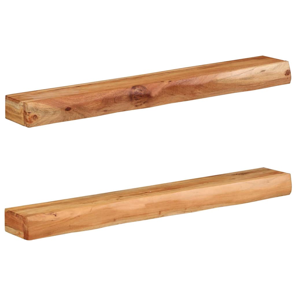 vidaXL Wandregale 2 Stk. 100x17x8 cm Massivholz Akazie