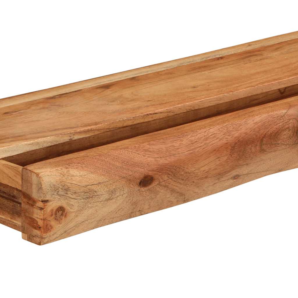 vidaXL Wandregale 2 Stk. 100x17x8 cm Massivholz Akazie