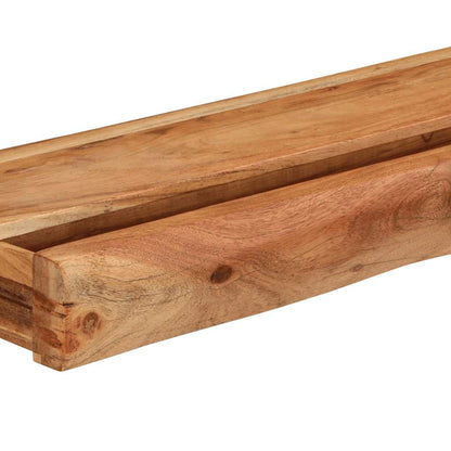 vidaXL Wandregale 2 Stk. 100x17x8 cm Massivholz Akazie