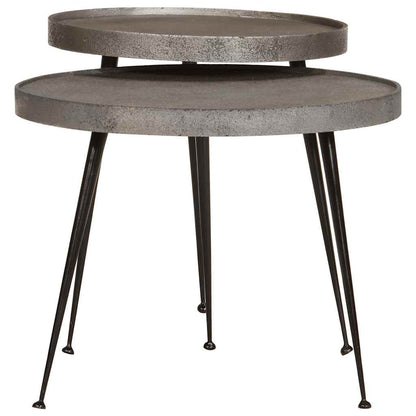 vidaXL Couchtisch 2 Stk. Silbern Holzwerkstoff