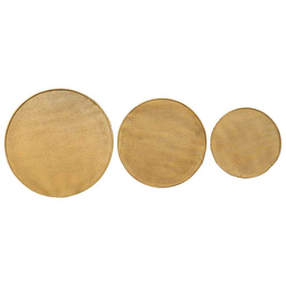 vidaXL Couchtisch 3 Stk. Golden Holzwerkstoff