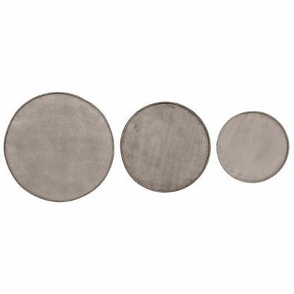 Couchtisch 3 Stk. Silbern Holzwerkstoff