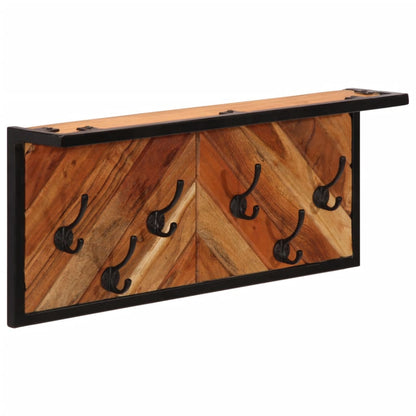 vidaXL Wandgarderobe mit 6 Haken Massivholz Akazie