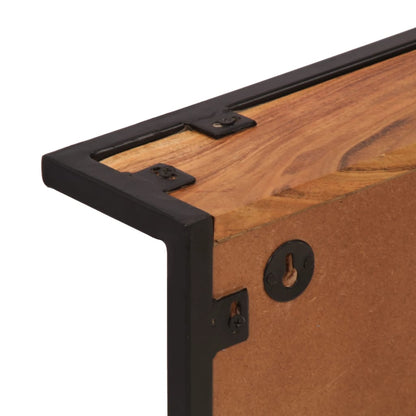 vidaXL Wandgarderobe mit 6 Haken Massivholz Akazie