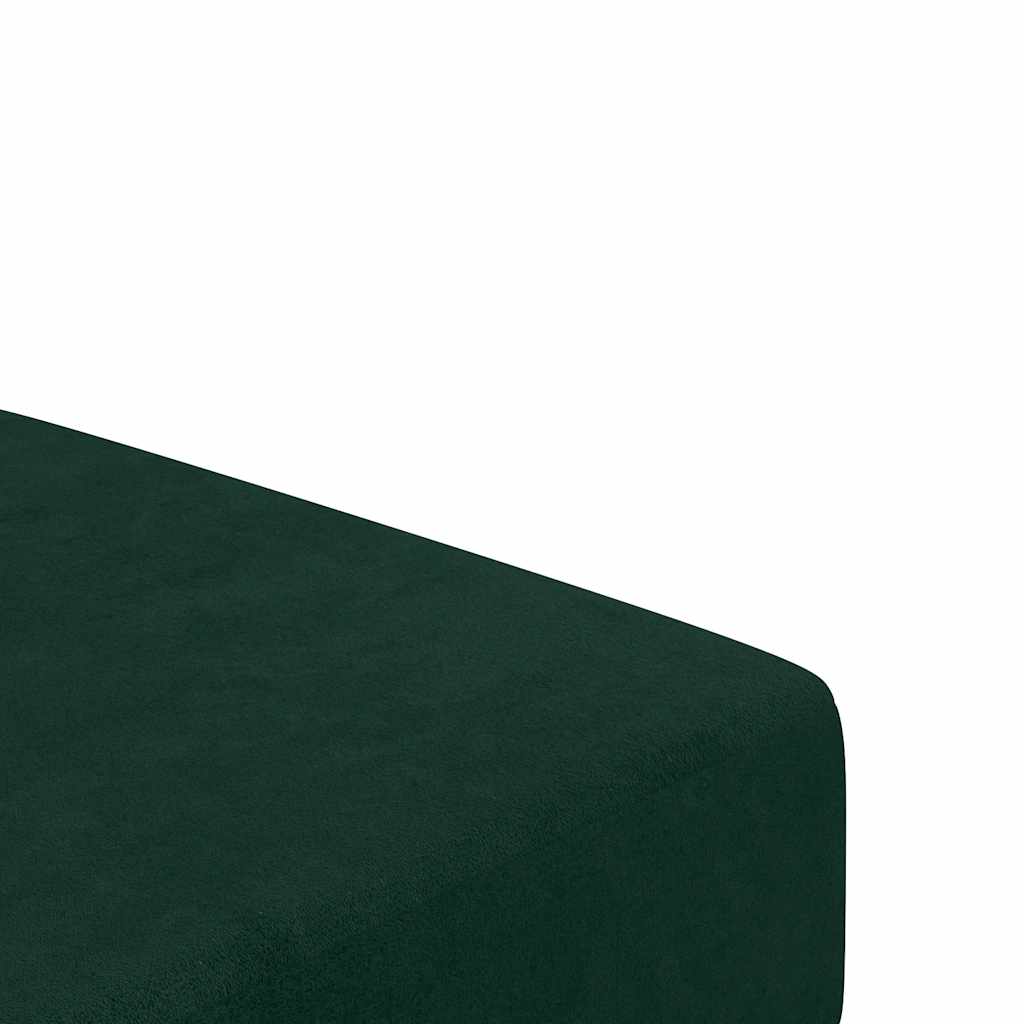 vidaXL Schlafsofa 2-Sitzer Dunkelgrün Samt