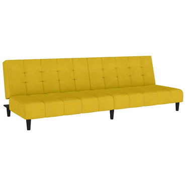 vidaXL Schlafsofa 2-Sitzer Gelb Samt