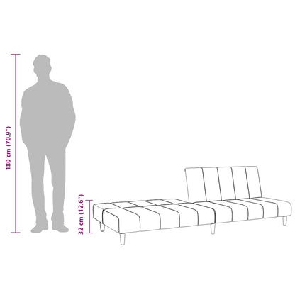 vidaXL Schlafsofa 2-Sitzer Gelb Samt