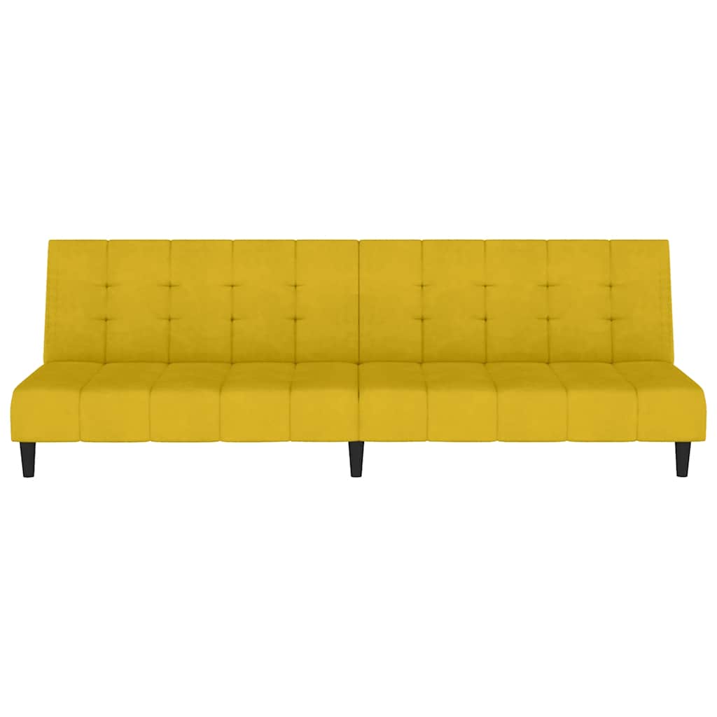 vidaXL Schlafsofa 2-Sitzer Gelb Samt