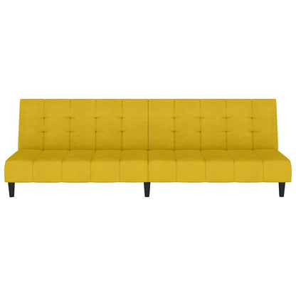 vidaXL Schlafsofa 2-Sitzer Gelb Samt