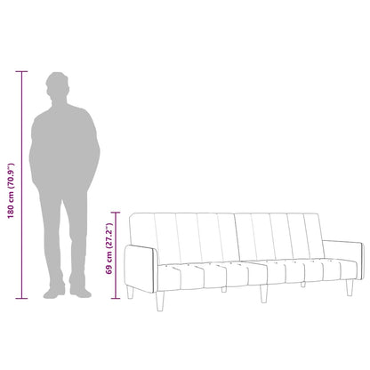vidaXL Schlafsofa 2-Sitzer Gelb Samt