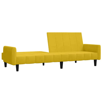 vidaXL Schlafsofa 2-Sitzer Gelb Samt