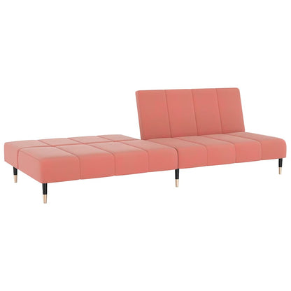 vidaXL Schlafsofa 2-Sitzer Rosa Samt