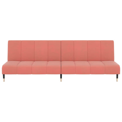 Schlafsofa 2-Sitzer Rosa Samt