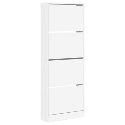vidaXL Schuhschrank Weiß 60x21x163,5 cm Holzwerkstoff