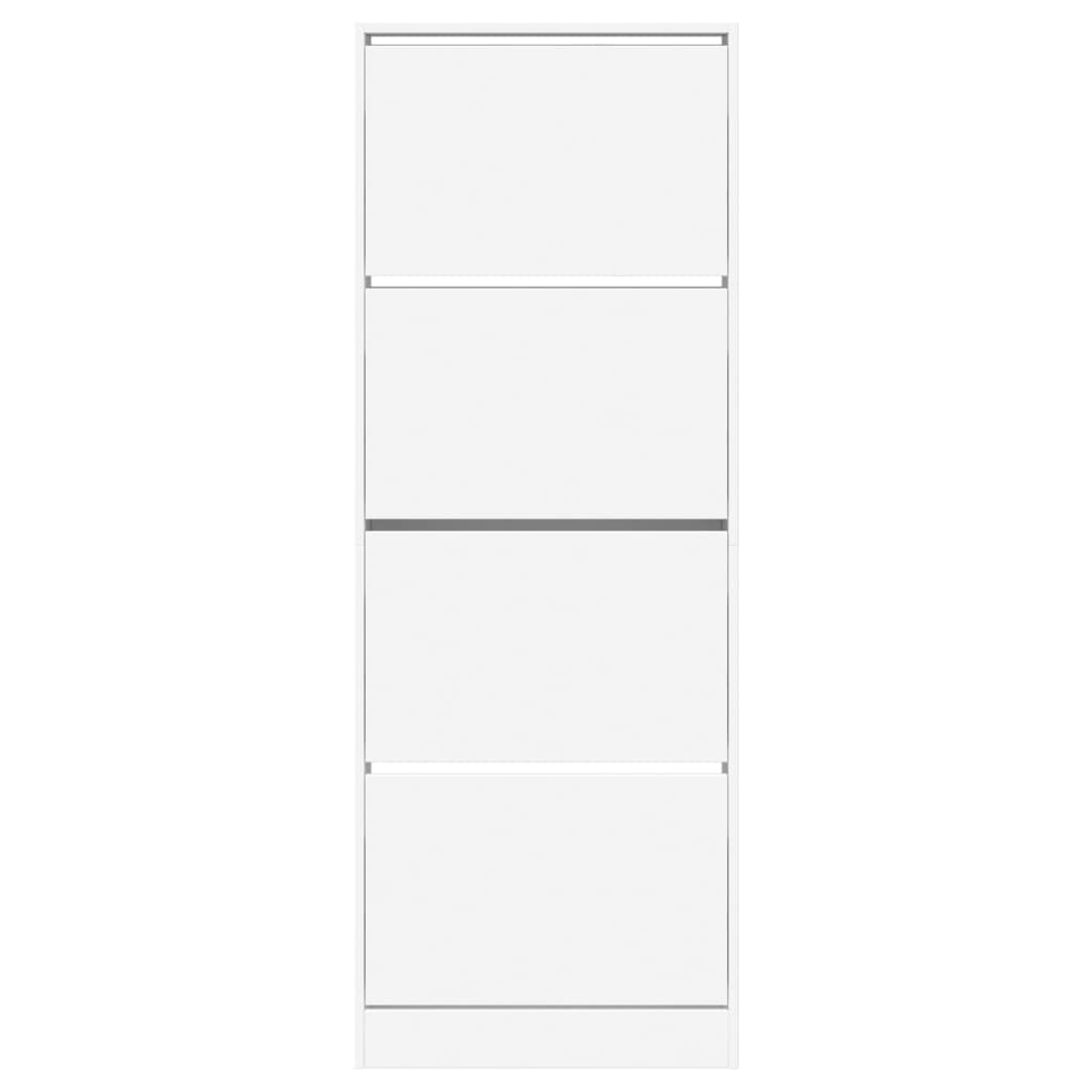 vidaXL Schuhschrank Weiß 60x21x163,5 cm Holzwerkstoff