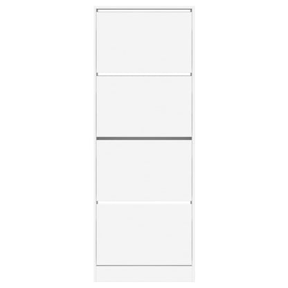 vidaXL Schuhschrank Weiß 60x21x163,5 cm Holzwerkstoff