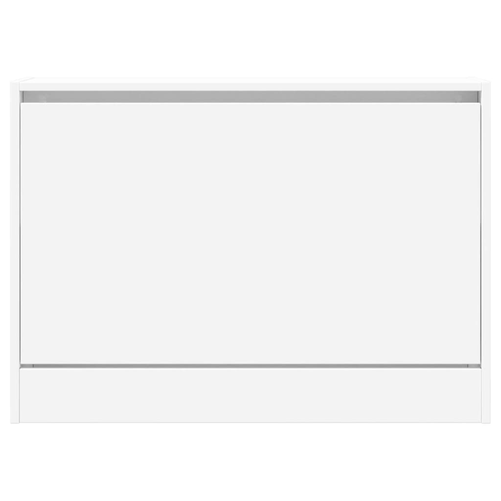 vidaXL Schuhschrank Weiß 80x21x57 cm Holzwerkstoff