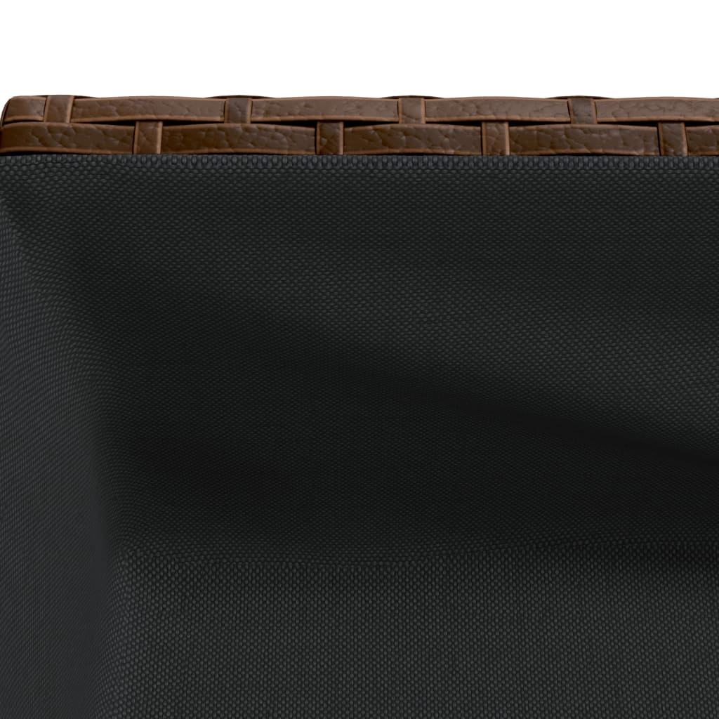 vidaXL Pflanzkübel mit Ablage Braun Poly Rattan